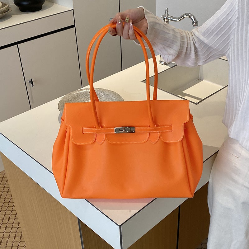 Jelly PVC Kelly Shoulder Bag Large Capacity Hand Tote - Image 2