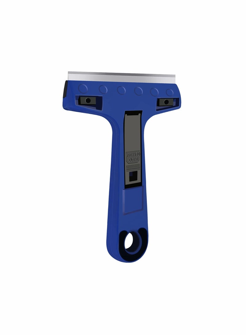 Razor Blade Scraper, 4 Scraper Tool with 10 Extra Replacement Metal Blades, Remover for Cleaning Paint, Caulk, Adhesive, Label, Decal, Sticker from Window, Glass, Tile, Floor, Stove Top  - Image 2