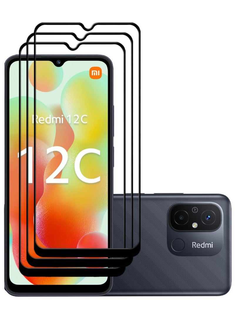 ACLIX 3 Pieces Antistatic ESD Dustproof Premium Quality High Definition Tempered Glass Screen Protector Designed For Xiaomi Redmi 12C - Image 1
