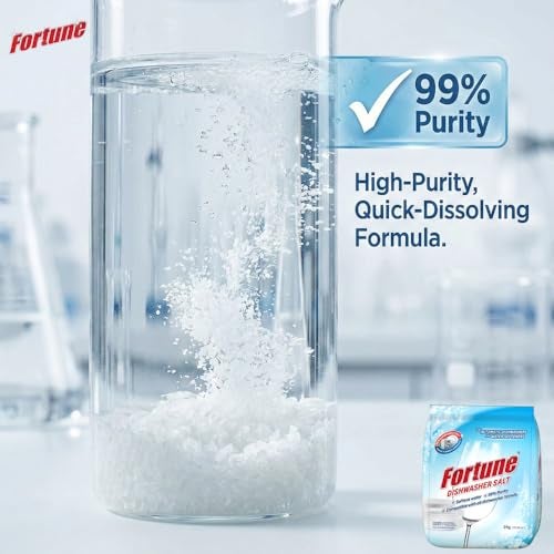 Fortune Dishwasher Salt - 1 Kg (Pack of 2) | Softens Hard Water & Prevents Limescale | Enhances Detergent Performance | For All Dishwashers | 2 Kg - Image 2