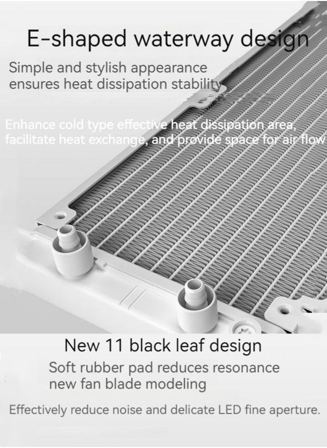Generic - New cpu water cooling radiator computer host temperature control desktop computer 360ARGB integrated water cooling fan - Image 1