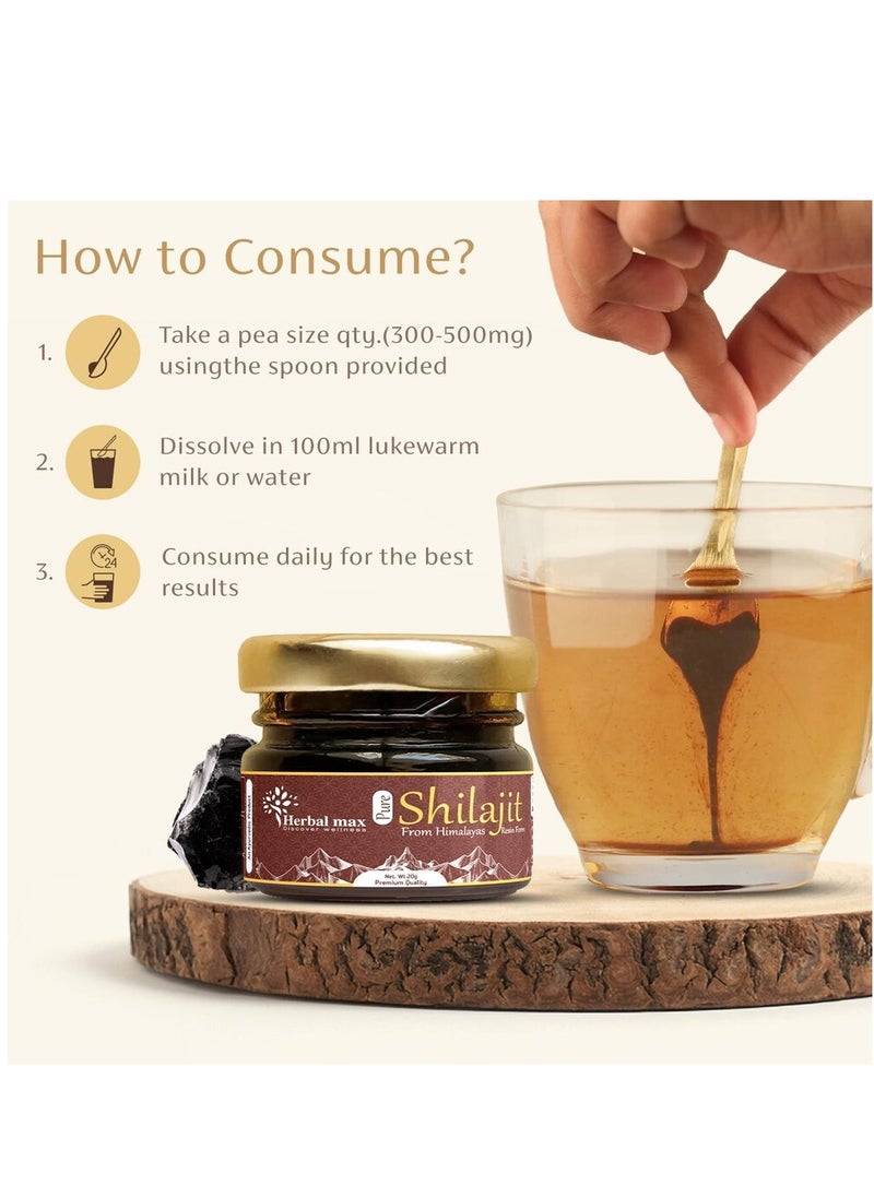 Herbal Max Herbal Max Discover Wellness pure Himalayan Shilajit 20 gm  - Image 4