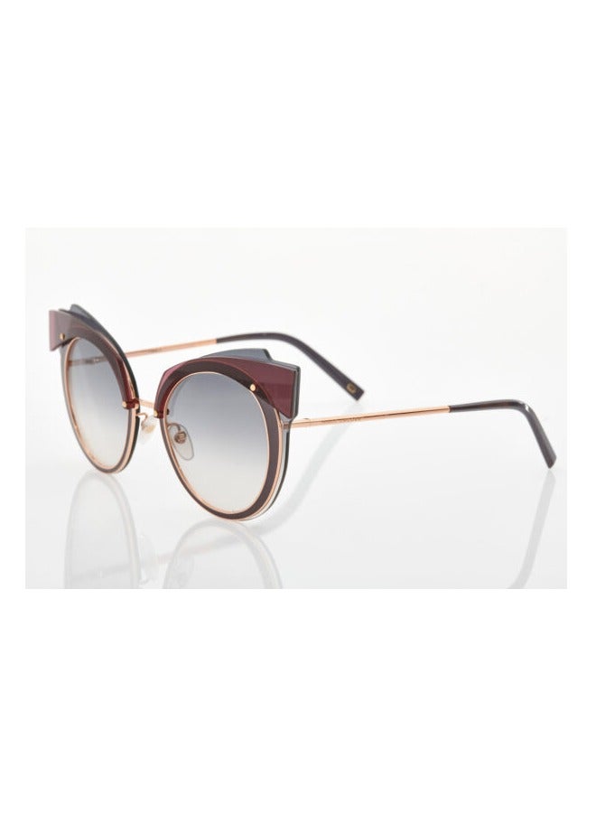 Marc Jacobs Full Rim Cat Eye Women Sunglass - MARC 100/S DDB9C - Lens Size: 64 mm - Gold with Brown - Image 2