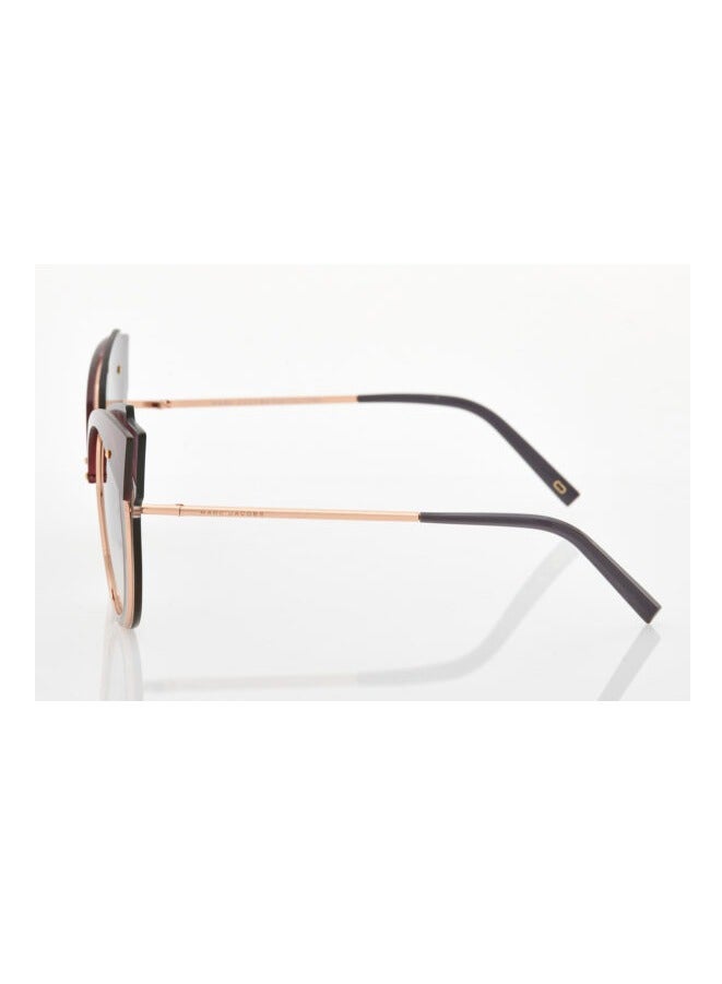 Marc Jacobs Full Rim Cat Eye Women Sunglass - MARC 100/S DDB9C - Lens Size: 64 mm - Gold with Brown - Image 3