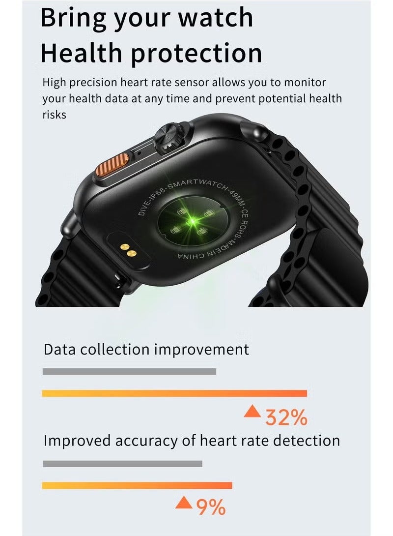TIGER 7-in-1 WS 85 ULTRA2 Smartwatch Set – 7 Pairs of Straps, Waterproof Design, Long Battery Life, Health & Fitness Tracker - Image 4