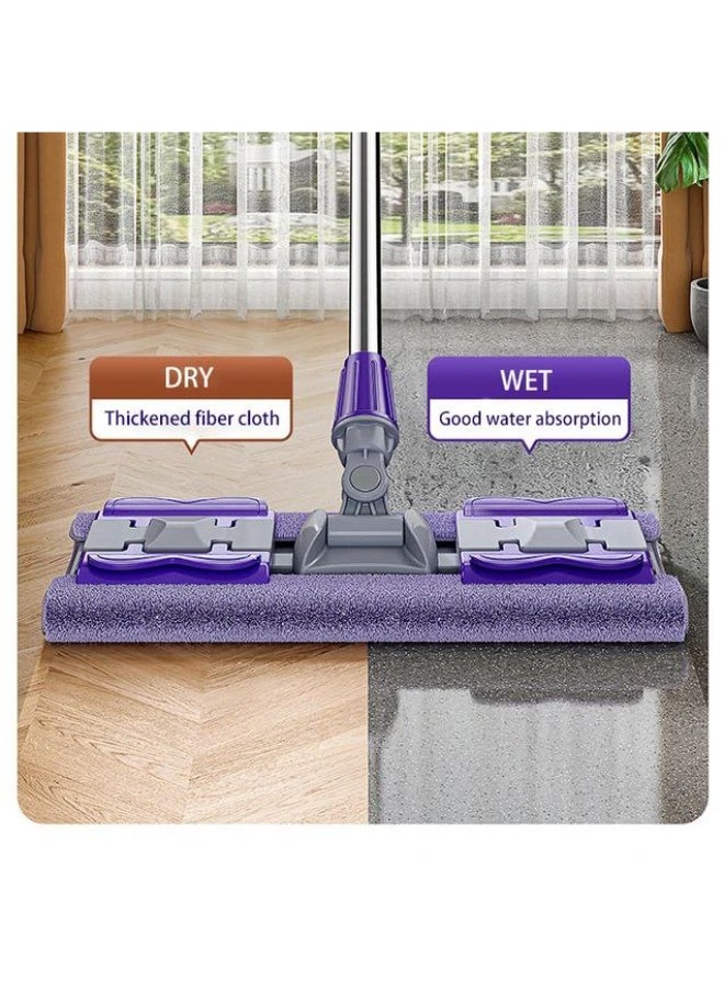 Rectangular parquet flooring with stainless steel handle that rotates 360 degrees