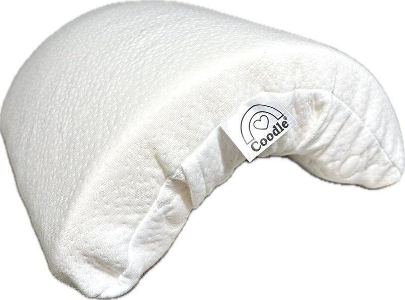 Coodle Coodle Pillow  Couples Foam Cuddling Pillow  TunnelShaped Design for Arm and Neck Support When Spooning  Great for Travel Reading and Napping Made in USA