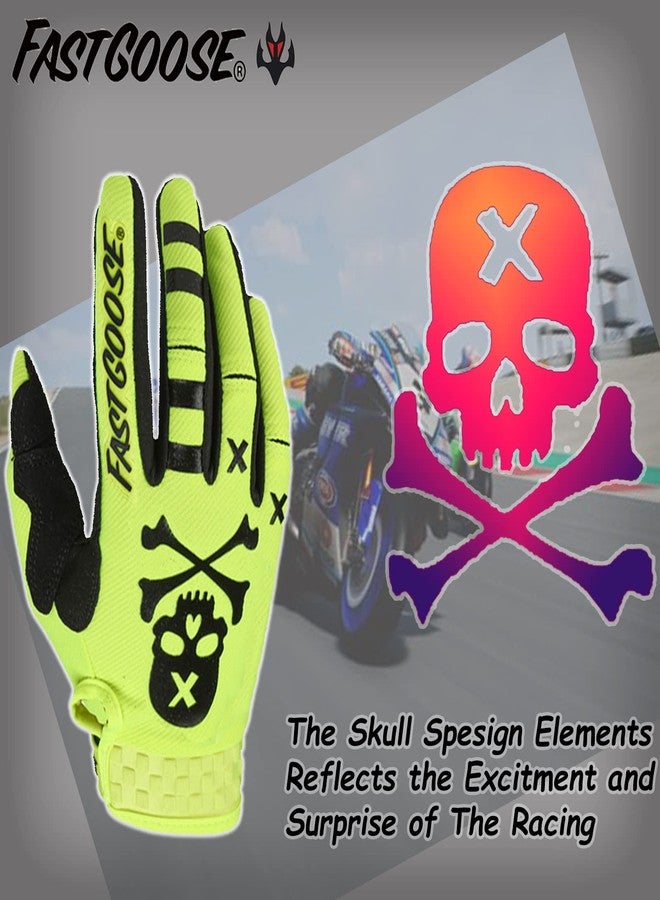 FASTGOOSE Dirt Bike Motorcycle Gloves Motocross Gloves Motorbike Riding Bike Gloves ATV MX MTB Off Road Racing Sports Cycling Glove (Fluorescent Green, Large) - Image 4