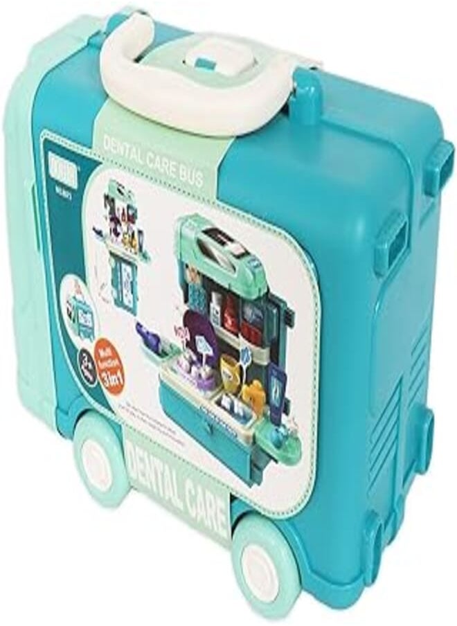 Generic 3 In 1 Dental Care Bus Set Card Packing 34 Pcs 35*16*44.5Cm, 3+ 