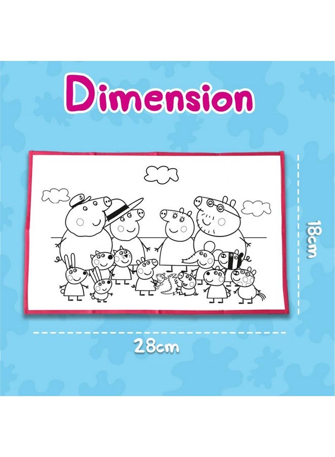 ويمبلي سجادة تلوين ويمبلي بيبا بيج مع 12 علامة - سجادة رسم متينة وقابلة لإعادة الاستخدام وتعليمية للأطفال من سن 3 سنوات فما فوق مثالية للتعلم والمرح - هدية مثالية للأطفال الصغار وأعياد الميلاد والفصول الدراسية - Image 4