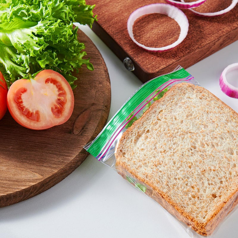 TYPLASTICS Sandwich and Snack Bags, Storage Bags for Food On the Go, Double Zipper for Freshness, Easy Open Design, Reclosable, 360 Count - Image 5