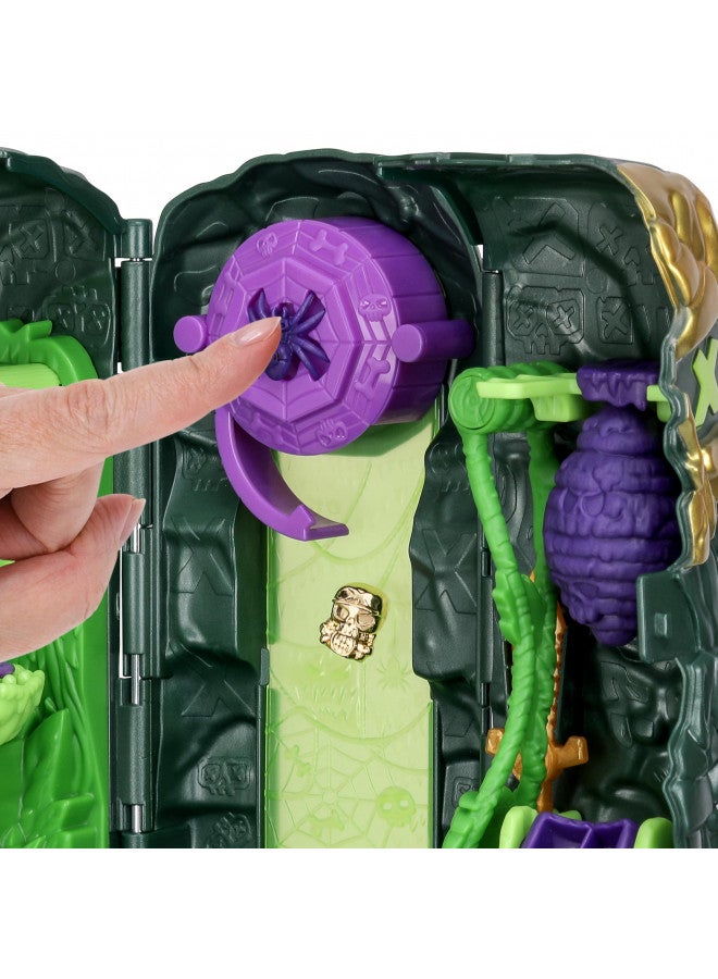 TREASURE X Lost Lands Skull Island Swamp Tower Micro Playset, 15 Levels of Adventure. Survive The Traps and Discover 2 Micro Sized Action Figures. Will You Find Real Gold Dipped Treasure? - Image 4