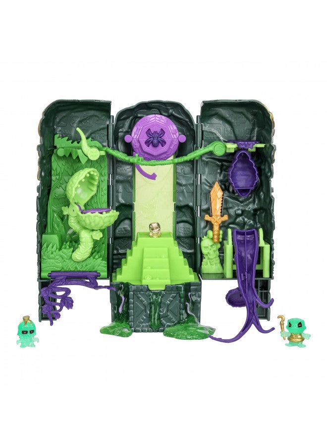 TREASURE X Lost Lands Skull Island Swamp Tower Micro Playset, 15 Levels of Adventure. Survive The Traps and Discover 2 Micro Sized Action Figures. Will You Find Real Gold Dipped Treasure? - Image 3