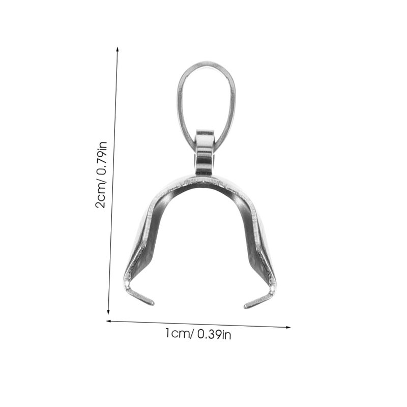 8 Stainless Steel Pendant Connectors Pinch Clip Clasps For Jewelry Making - Image 3