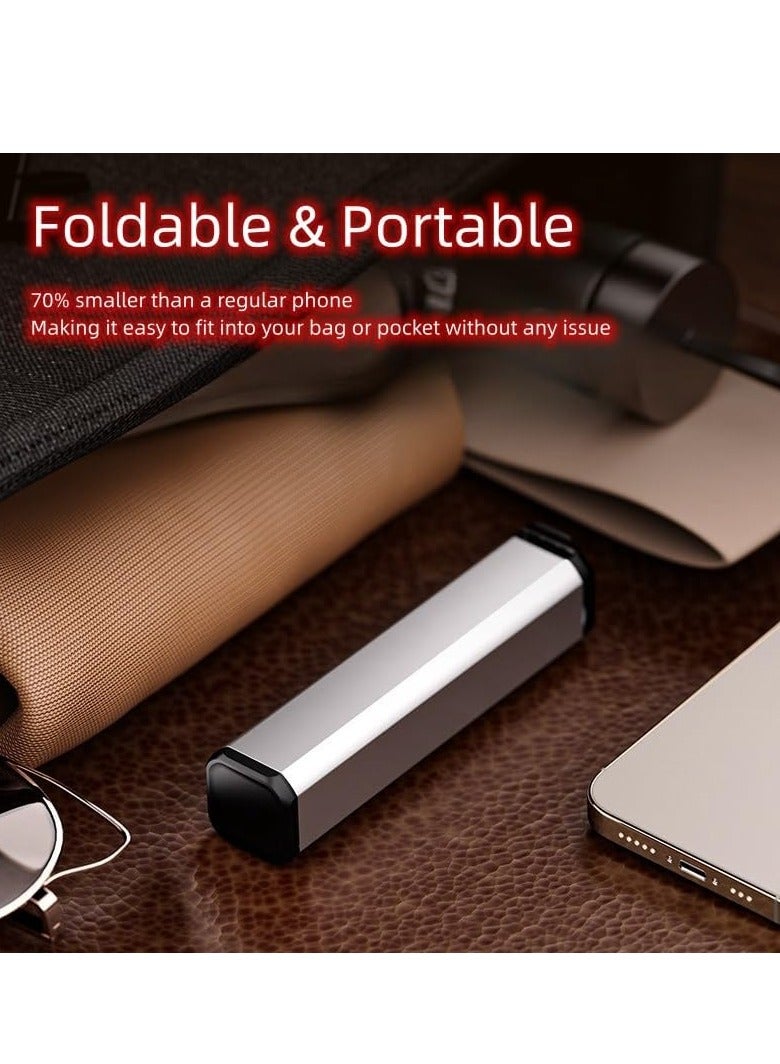 ELTRAZONE Universal Airplane Phone Holder Portable Foldable Travel Stand with Magic Clamp for Desk & Movies, Compact & Travel-Friendly, Compatible with iPhone, Samsung & More (Grey) - Image 5