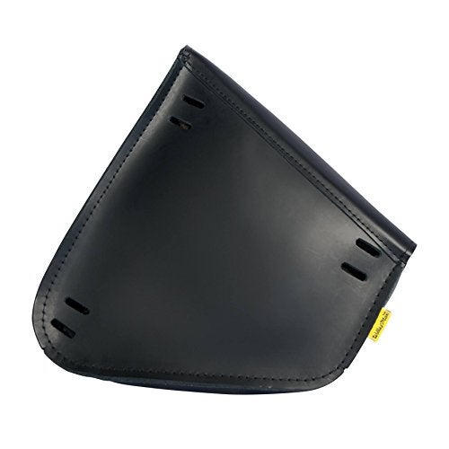 Willie & Max Black Leather Motorcycle Swingarm Bag for Sportsters/Dual Shock Models - Matte Black Buckle - Made in USA by Willie and Max [PN:59906-00] - Image 4