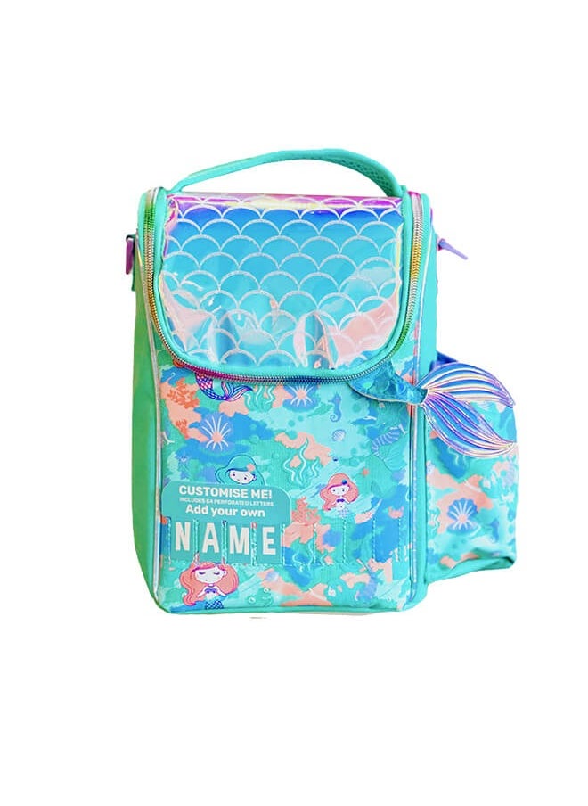 hibobi 3-Piece Set with Lunch Bag, Lunch Box, and Water Bottle, Mermaid Pattern, Featuring a Stylish Design, Easy to Carry, Perfect for School, Travel, and Outdoor Activities  - Image 2