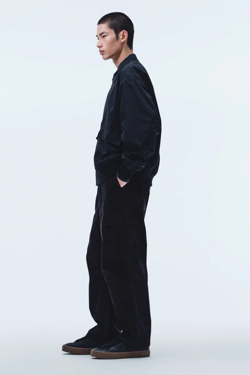 H&M  Loose Fit Cotton cargo trousers for Men | Best Price UAE