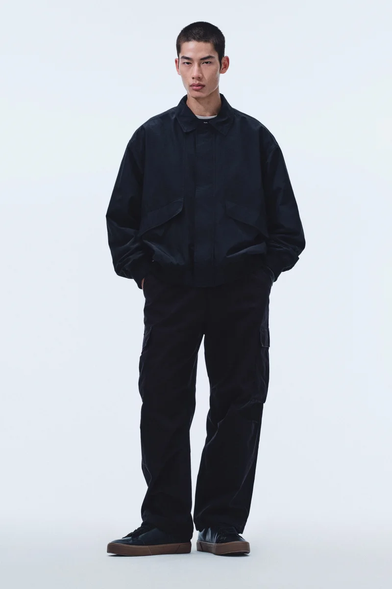 Loose Fit Cotton cargo trousers