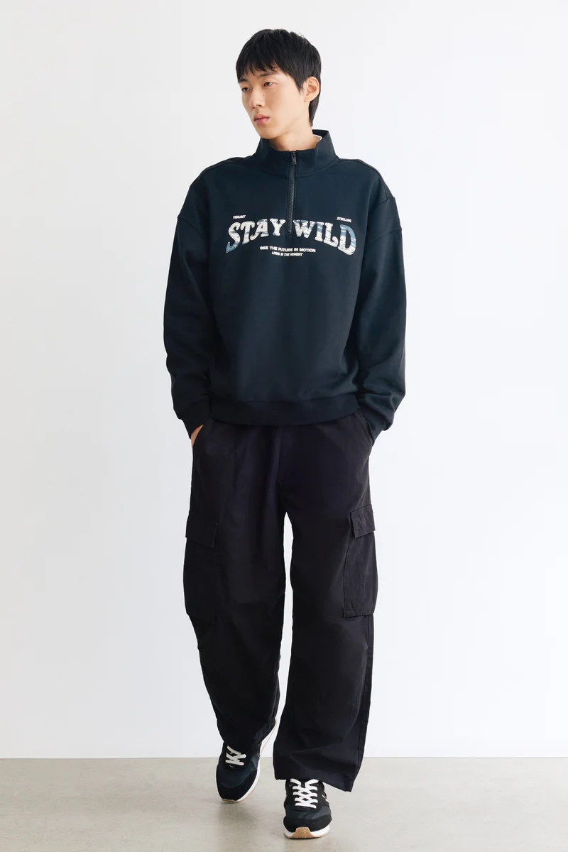 H&M  Loose Fit Cotton cargo trousers for Men | Best Price UAE