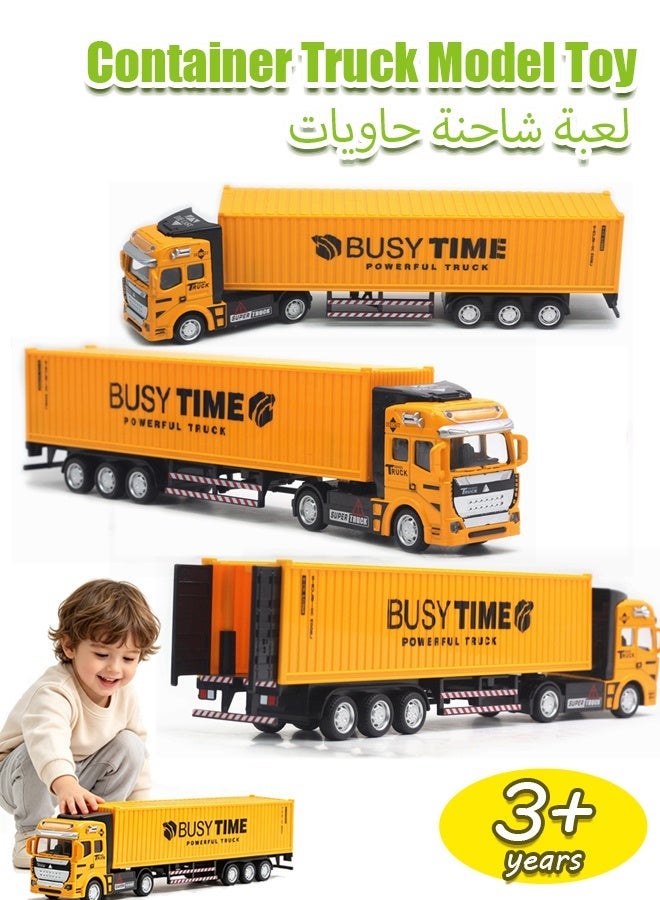 Truck Toys for Boys Girls,Container Truck Model Toy,Construction Truck Toys for Kids Ages 3-,Birthday Gift For Boys Girls 3-8, Portable Vehicle Toy, Construction Carrier Truck Kids Toys - Image 1