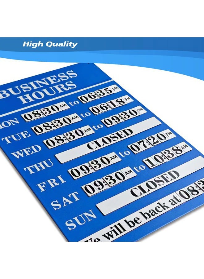 Magrooyar Magnetic Changeable Business Hours Sign, Metal Hours of Operation Signs for Business, Store Hours Sign for Glass Door or Window (BL-hours sign) - Image 2