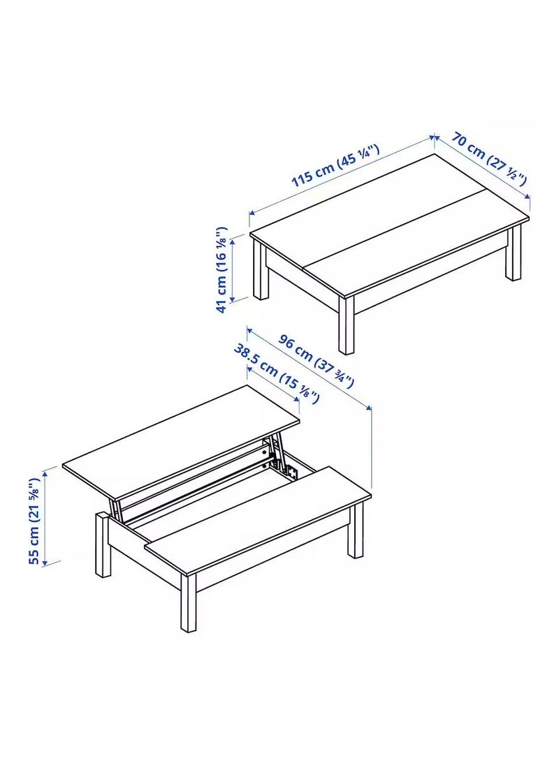 Generic - TRULSTORP Coffee table, black-brown, 115x70 cm - Image 1