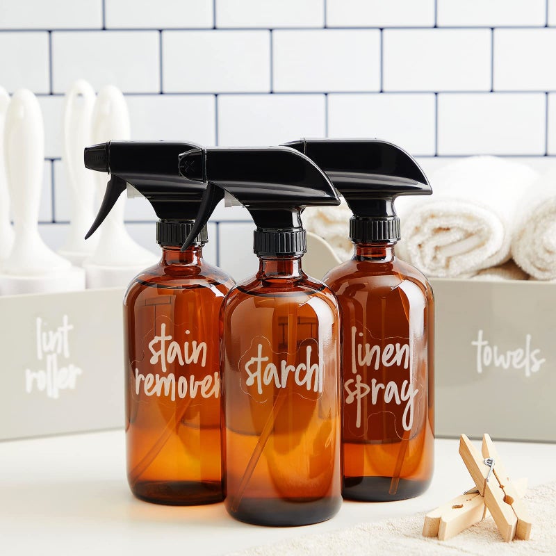 Talented Kitchen 141 Laundry Labels for Jars  Containers - Preprinted White Script Stickers for Linen Closet  Bathroom  Cleaning Supplies Organization (Water Resistant) - Image 2