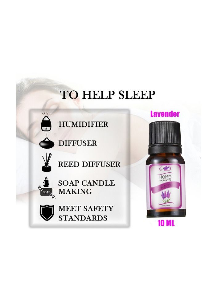 زيت أساسي 10 مل قطعة واحدة لمُرَطِّب الهواء، معطرات الروائح الطبيعية، زيت نباتي، يستخدم لتجديد الهواء أو تخفيف التوتر، رائحة اللافندر - Image 2