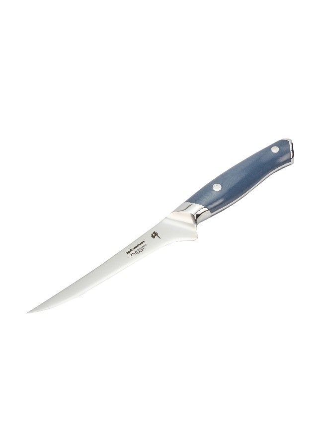 Restaurantware 6 Inch Japanese Boning Knife, 1 Meat Trimming Knife - High-Carbon, 67 Layer, Blue Damascus Steel Sharp Fillet Knife, Ergonomic Handle, For De-boning, Filleting, Skinning, And Trimming - Image 2