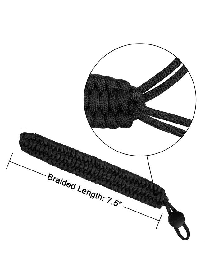 Techion Camera Wrist Strap, Adjustable Paracord Camera Hand Strap, for DSLR, Mirrorless Camera, Video Camcorder, Cameras, Binoculars - Black V2 - Image 3
