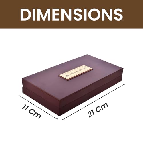 Piepot Asht Ganesh Charan Paduka with Acrylic Box | Ganesh Idol for Home Decor | Gold Plated | Charan Paduka Box for Pooja | Wedding Gifts & House Warming | Diwali Gifts (8X4.5X1.5 Inches) - Image 4