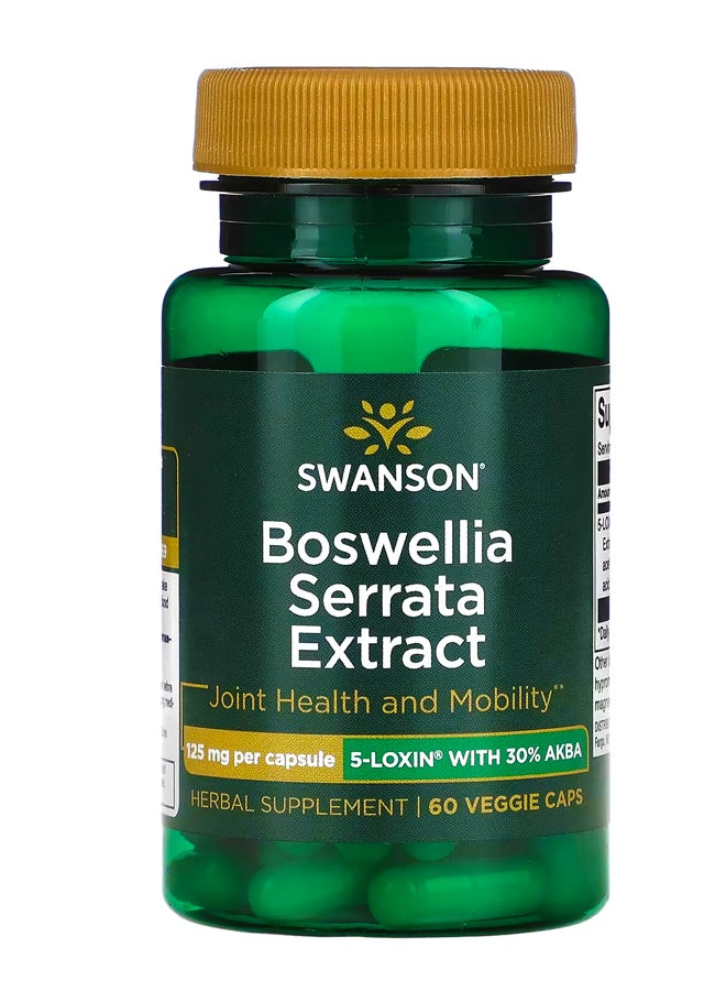 سوانسون مستخلص بوسويليا سيراتا ، 125 ملجم ، 60 كبسولة نباتية