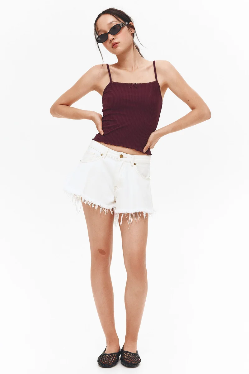 H&M Lace-trimmed strappy top