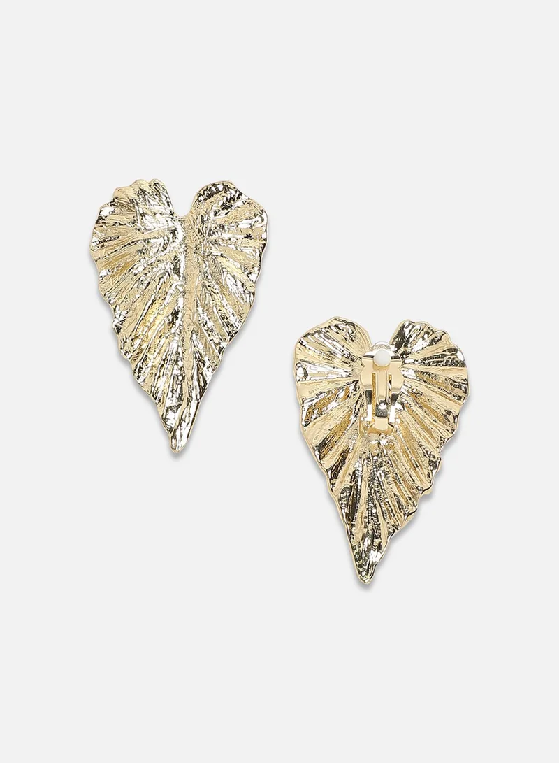 SOHI Ethereal Leaf Artificial Stud Earring Jewellery