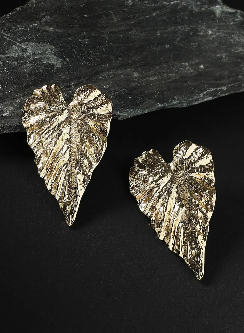 SOHI Ethereal Leaf Artificial Stud Earring Jewellery