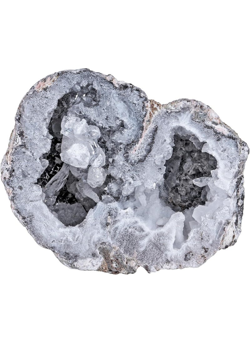mookaitedecor mookaitedecor 0.44-0.66 LB Natural Agate Geode Crystal Cluster Druzy, Irregular Quartz Geode Stone Collection Mineral Specimen Home Office Decor 