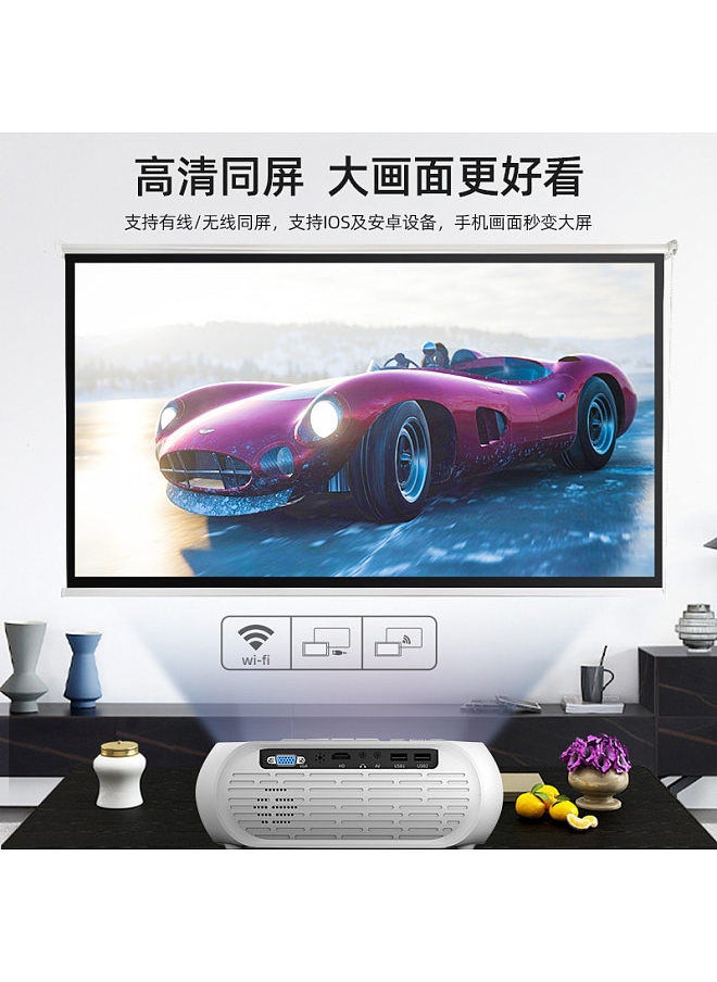 Generic - Manufacturer T9 HD Projector Home Portable Mini Mobile Phone Projector 4K Home Theater Android Same Screen Version Android version (can connect to WiFi and mobile phones) European regulations - Image 1