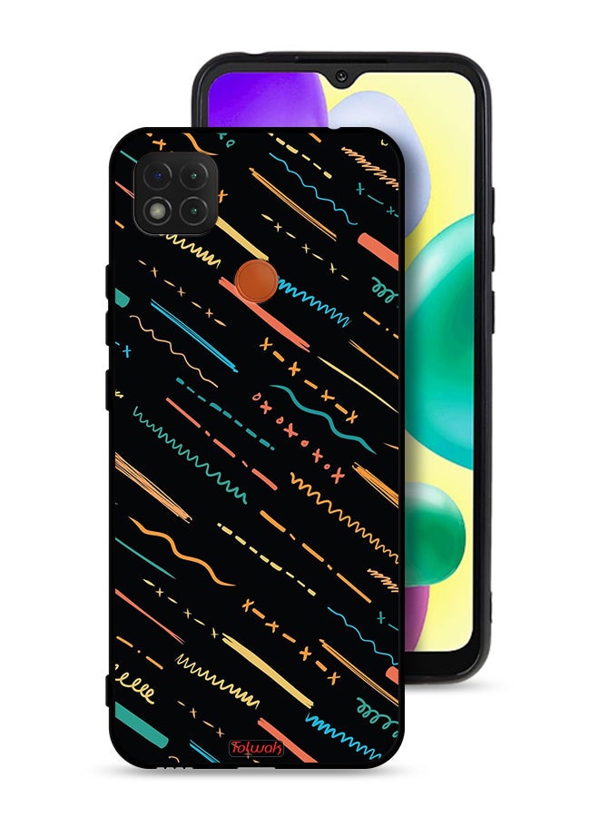 Tolwak Xiaomi Redmi 10A Protective Case Cover X Lines Abstract Pattern - Image 1