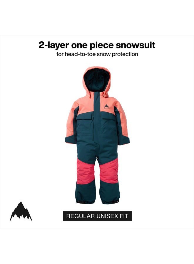 BURTON Toddlers' 2L One Piece, Peach Echo/Deep Emerald, 4T - Image 2