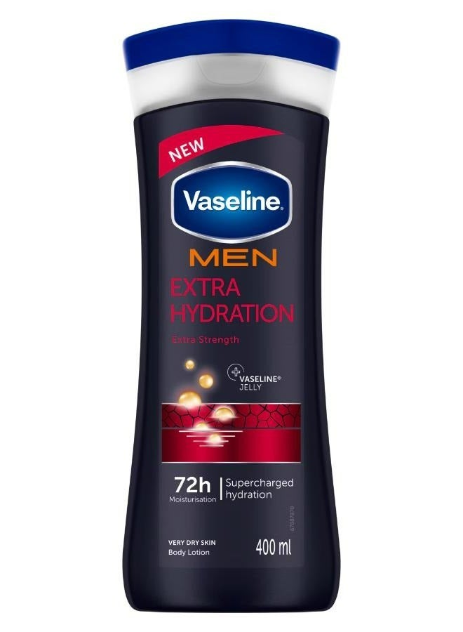 Vaseline Men Healing Moisture Body Lotion, Extra Strength 400ml
