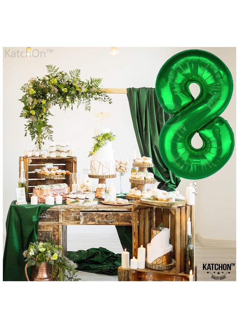 KATCHON Green Number 8 Balloon for 8th Birthday Decoration  - Image 4