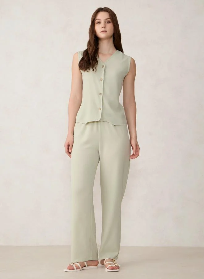 أوجيدر طقم منسق من بنطال وجيليه سادة