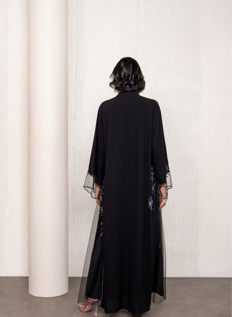 لوف عباية دبل شيفون وتور خفيف علي الجوانب والاكمام - Image 3