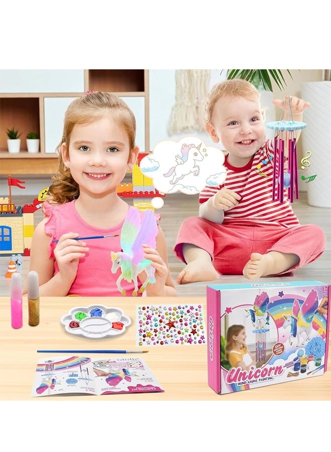 Beauenty Painting Own Unicorn Wind Chime, Art Supplies Arts & Crafts Kit, Painting kit for Kids 6-12, Arts and Crafts for Kids, Toys Girls Boy Birthday Christmas Gift 3 4 5 6 7 8 9 10 11 12+ (Unicorn) - Image 4