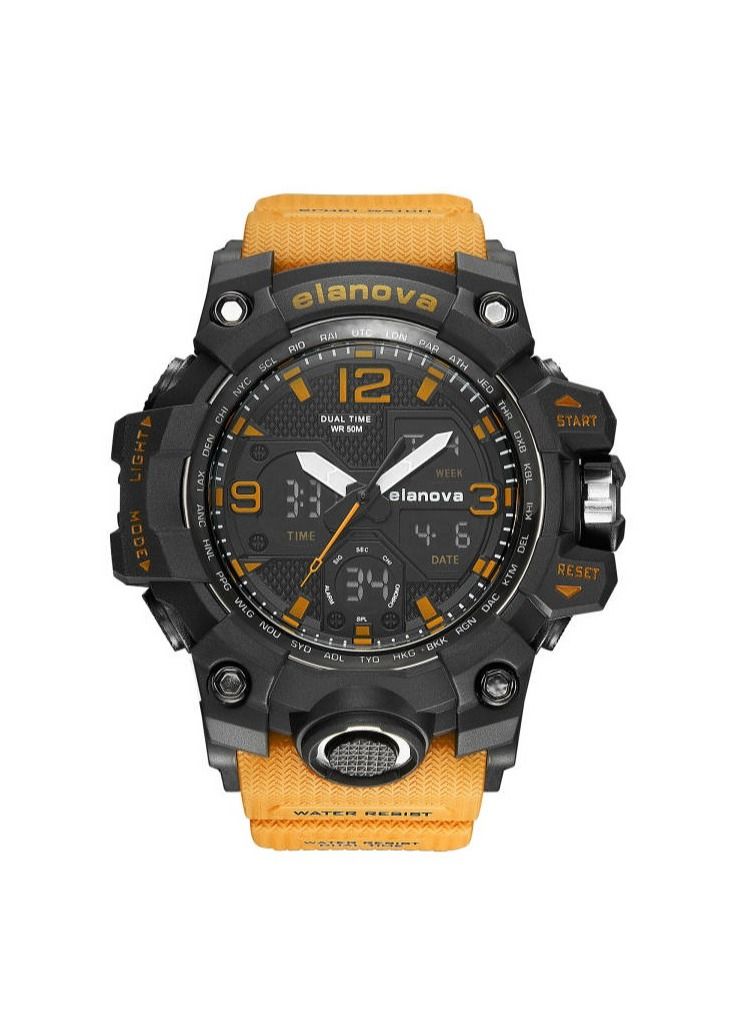Elanova Men's Rubber Analog Digital Watch EL907  - Image 2