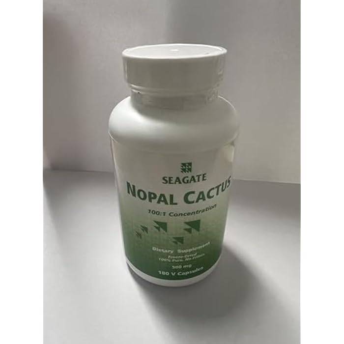 Seagate Products Freeze-Dried Nopal Cactus 500 mg 180 Capsules - Image 3