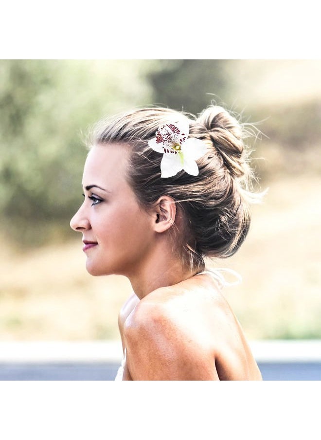 DonLeeving - 20 PCS Bohemian Hawaiian Orchid Flower Hair Accessories - Alligator Clips, Big Hair Pins, Summer Hair Barrettes for Bridal Wedding and Women Girls - Image 1
