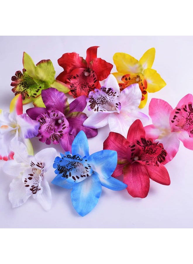 DonLeeving - 20 PCS Bohemian Hawaiian Orchid Flower Hair Accessories - Alligator Clips, Big Hair Pins, Summer Hair Barrettes for Bridal Wedding and Women Girls - Image 1