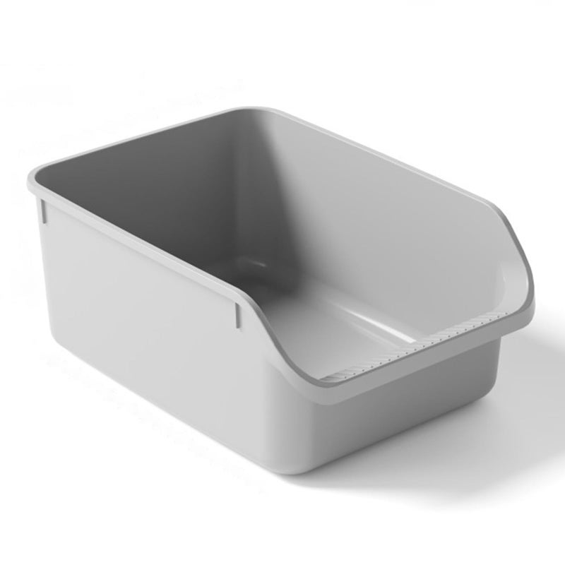 LoopTime Large Cat Litter Box with High Sides,Cat Boxes for Indoor Cats,Cat Litter Pan for Kitty,Litter Box with Low Entry,Anti-Splashing,Easy to Clean (Grey) - Image 1